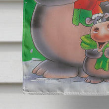Load image into Gallery viewer, Hippo Family Caroling Flag Canvas House Size AAH7195CHF