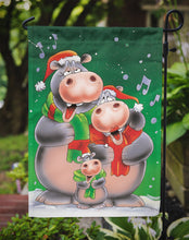 Load image into Gallery viewer, Hippo Family Caroling Garden Flag – Decorative Outdoor Yard Flag AAH7195GF