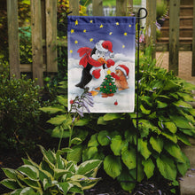 Load image into Gallery viewer, Penguin and Robin with Christmas Tree Garden Flag – Decorative Outdoor Yard Flag AAH7203GF
