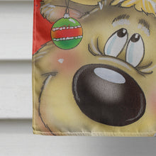 Load image into Gallery viewer, Comic Reindeer with Decorated Antlers Flag Canvas House Size AAH7206CHF