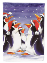 Load image into Gallery viewer, Holiday Penguins Flag Canvas House Size AAH7264CHF