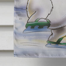 Load image into Gallery viewer, Holiday Polar Bears Ice Skating Flag Canvas House Size AAH7270CHF