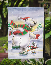 Load image into Gallery viewer, Holiday Polar Bears Ice Skating Garden Flag – Decorative Outdoor Yard Flag AAH7270GF