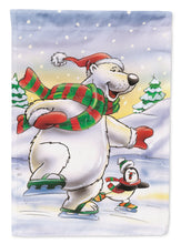 Load image into Gallery viewer, Holiday Polar Bears Ice Skating Garden Flag – Decorative Outdoor Yard Flag AAH7270GF