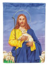 Load image into Gallery viewer, Jesus The Good Shepherd holding a lamb Garden Flag – Decorative Outdoor Yard Flag AAH8215GF