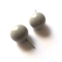 Load image into Gallery viewer, Gray Jumbo Ball Stud Earrings