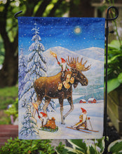 Load image into Gallery viewer, Christmas Gnome riding Reindeer Garden Flag – Decorative Outdoor Yard Flag ACG0102GF