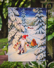 Load image into Gallery viewer, Christmas Gnome pulling a sled Garden Flag – Decorative Outdoor Yard Flag ACG0144GF