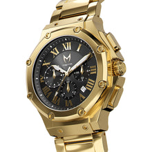 Load image into Gallery viewer, AM1001SS - AMBASSADOR POLISHED 18K GOLD / BLACK / SS BAND