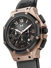 Load image into Gallery viewer, AM139CB - AMBASSADOR ROSE GOLD / BLACK / CROC STYLE BAND