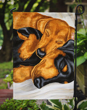 Load image into Gallery viewer, Dachshund Snuggles Garden Flag - Outdoor Decorative Yard Flag