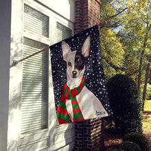 Load image into Gallery viewer, Snowy Chihuahua Flag Canvas House Size AMB1170CHF