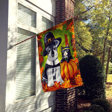 Load image into Gallery viewer, Thanksgiving Friends Schnauzer Flag Canvas House Size AMB1364CHF