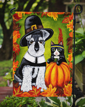 Load image into Gallery viewer, Thanksgiving Friends Schnauzer Garden Flag - Outdoor Decorative Yard Flag