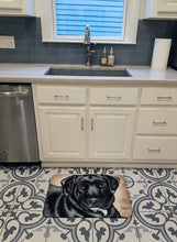 Load image into Gallery viewer, Black Bart the Labrador Machine Washable Memory Foam Mat AMB1415RUG