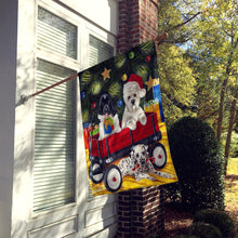 Load image into Gallery viewer, Christmas Westie, Newfoundland, Dalmatian Flag Canvas House Size AMB1445CHF