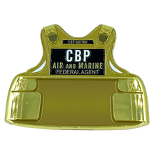 Load image into Gallery viewer, EL6-009 Air &amp; Marine Operations AMO Interdiction Agent CBP Body Armor 3D Challenge Coin