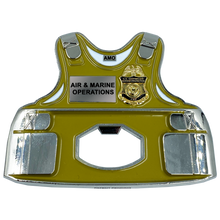 Load image into Gallery viewer, EL2-014 AMO Air and Marine CBP Bottle Opener Body Armor Ballistic Vest Challenge Coin Air &amp; Marine Interdiction Agent