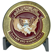 Load image into Gallery viewer, BL5-010 Air and Marine Challenge Coin AMO Agent CBP Air Branch Marine Branch Interdiction Enforcement Aviation