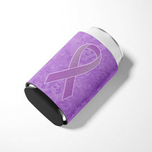 Load image into Gallery viewer, Lavender Ribbon for All Cancer Awareness Can or Bottle Hugger AN1200CC