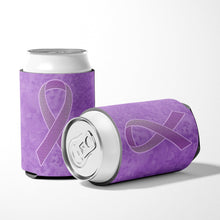 Load image into Gallery viewer, Lavender Ribbon for All Cancer Awareness Can or Bottle Hugger AN1200CC
