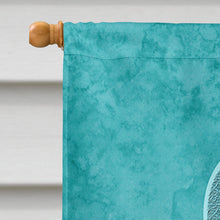 Load image into Gallery viewer, Teal Ribbon for Ovarian Cancer Awareness Flag Canvas House Size AN1201CHF