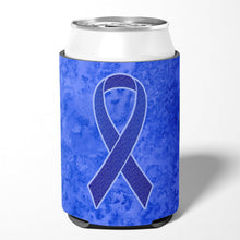 Load image into Gallery viewer, Dark Blue Ribbon for Colon Cancer Awareness Can or Bottle Hugger AN1202CC