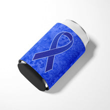 Load image into Gallery viewer, Dark Blue Ribbon for Colon Cancer Awareness Can or Bottle Hugger AN1202CC