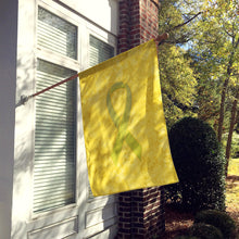 Load image into Gallery viewer, Yellow Ribbon for Sarcoma, Bone or Bladder Cancer Awareness Flag Canvas House Size AN1203CHF