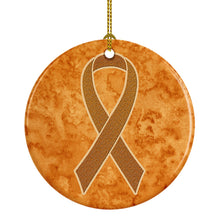 Load image into Gallery viewer, Orange Ribbon for Leukemia Awareness Ceramic Ornament AN1204CO1