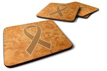 Load image into Gallery viewer, Orange Ribbon for Leukemia Awareness Coasters - Set of 4 Lightweight Foam, Absorbent Drink Coasters AN1204FC