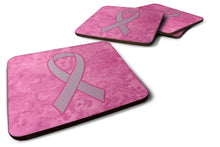 Load image into Gallery viewer, Pink Ribbon for Breast Cancer Awareness Coasters - Set of 4 Lightweight Foam, Absorbent Drink Coasters AN1205FC