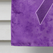 Load image into Gallery viewer, Purple Ribbon for Pancreatic and Leiomyosarcoma Cancer Awareness Flag Canvas House Size AN1207CHF