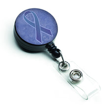 Load image into Gallery viewer, Periwinkle Blue Ribbon for Esophageal and Stomach Cancer Awareness Retractable Badge Reel AN1208BR