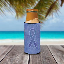 Load image into Gallery viewer, Periwinkle Blue Ribbon for Esophageal and Stomach Cancer Awareness Slim Can Hugger – Fun &amp; Functional Drink Coolers AN1208MUK