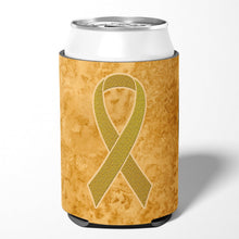 Load image into Gallery viewer, Gold Ribbon for Childhood Cancers Awareness Can or Bottle Hugger AN1209CC
