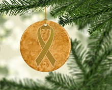 Load image into Gallery viewer, Gold Ribbon for Childhood Cancers Awareness Ceramic Ornament AN1209CO1
