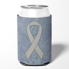 Load image into Gallery viewer, Clear Ribbon for Lung Cancer Awareness Can or Bottle Hugger AN1210CC