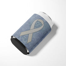 Load image into Gallery viewer, Clear Ribbon for Lung Cancer Awareness Can or Bottle Hugger AN1210CC