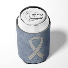 Load image into Gallery viewer, Clear Ribbon for Lung Cancer Awareness Can or Bottle Hugger AN1210CC