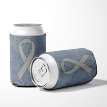 Load image into Gallery viewer, Clear Ribbon for Lung Cancer Awareness Can or Bottle Hugger AN1210CC