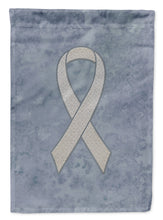 Load image into Gallery viewer, Clear Ribbon for Lung Cancer Awareness Garden Flag – Inspirational Outdoor Support Decor AN1210GF