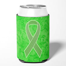 Load image into Gallery viewer, Lime Green Ribbon for Lymphoma Cancer Awareness Can or Bottle Hugger AN1212CC