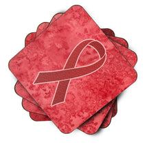 Load image into Gallery viewer, Red Ribbon for Aids Awareness Coasters - Set of 4 Lightweight Foam, Absorbent Drink Coasters AN1213FC