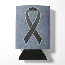 Load image into Gallery viewer, Black Ribbon for Melanoma Cancer Awareness Can or Bottle Hugger AN1216CC