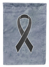 Load image into Gallery viewer, Black Ribbon for Melanoma Cancer Awareness Flag Canvas House Size AN1216CHF