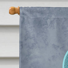 Load image into Gallery viewer, Teal, Pink and Blue Ribbon for Thyroid Cancer Awareness Flag Canvas House Size AN1217CHF