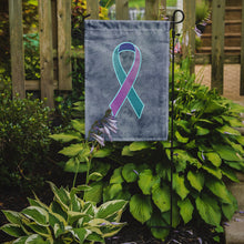 Load image into Gallery viewer, Teal, Pink and Blue Ribbon for Thyroid Cancer Awareness Garden Flag – Inspirational Outdoor Support Decor AN1217GF