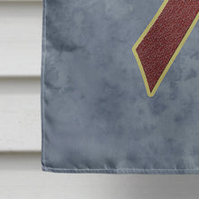 Load image into Gallery viewer, Burgundy and Ivory Ribbon for Head and Neck Cancer Awareness Flag Canvas House Size AN1218CHF