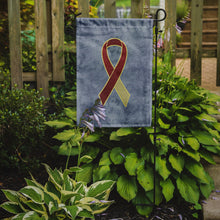 Load image into Gallery viewer, Burgundy and Ivory Ribbon for Head and Neck Cancer Awareness Garden Flag – Inspirational Outdoor Support Decor AN1218GF